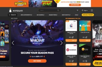 Kinguin deals marketplace homepage